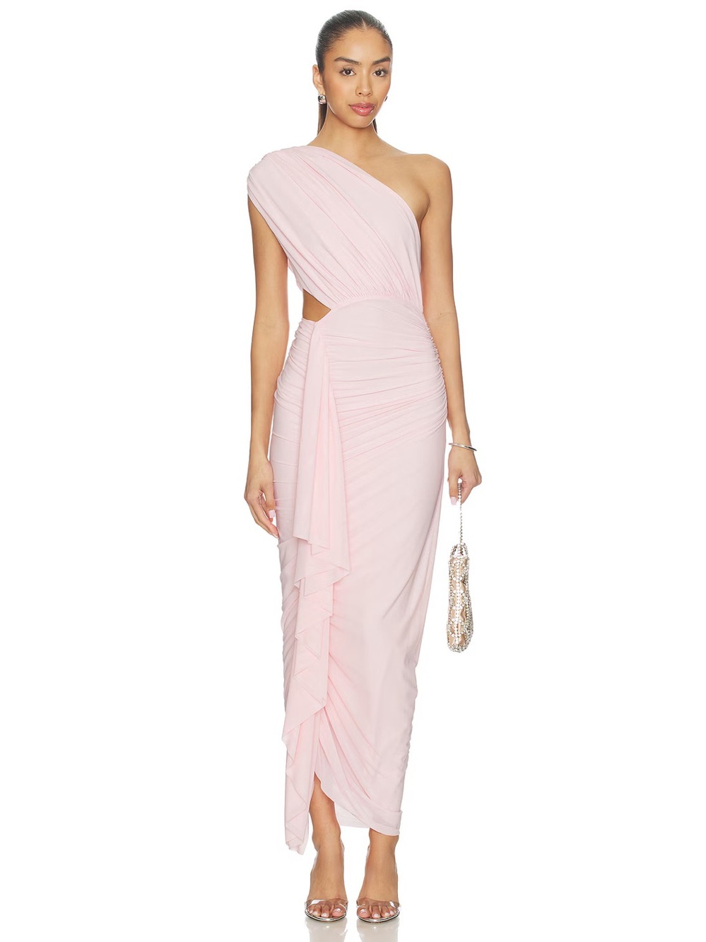 Superdown Juliet Midi Dress in Baby Pink